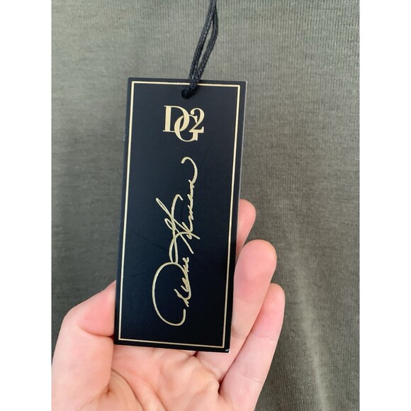 NWT DG2 by Diane Gilman Cinched Waist Olive Green Turtleneck Sweater- Size XS - Picture 6 of 8